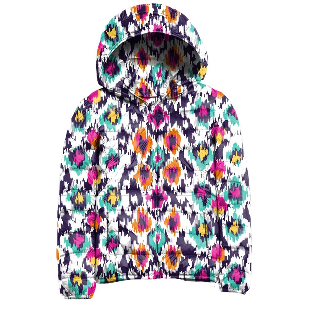 SOUTHERN COUTURE Packable Puffer Jacket Aztec Print S-XXL NWT